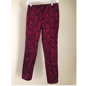Jacquard Slim Ankle Pants